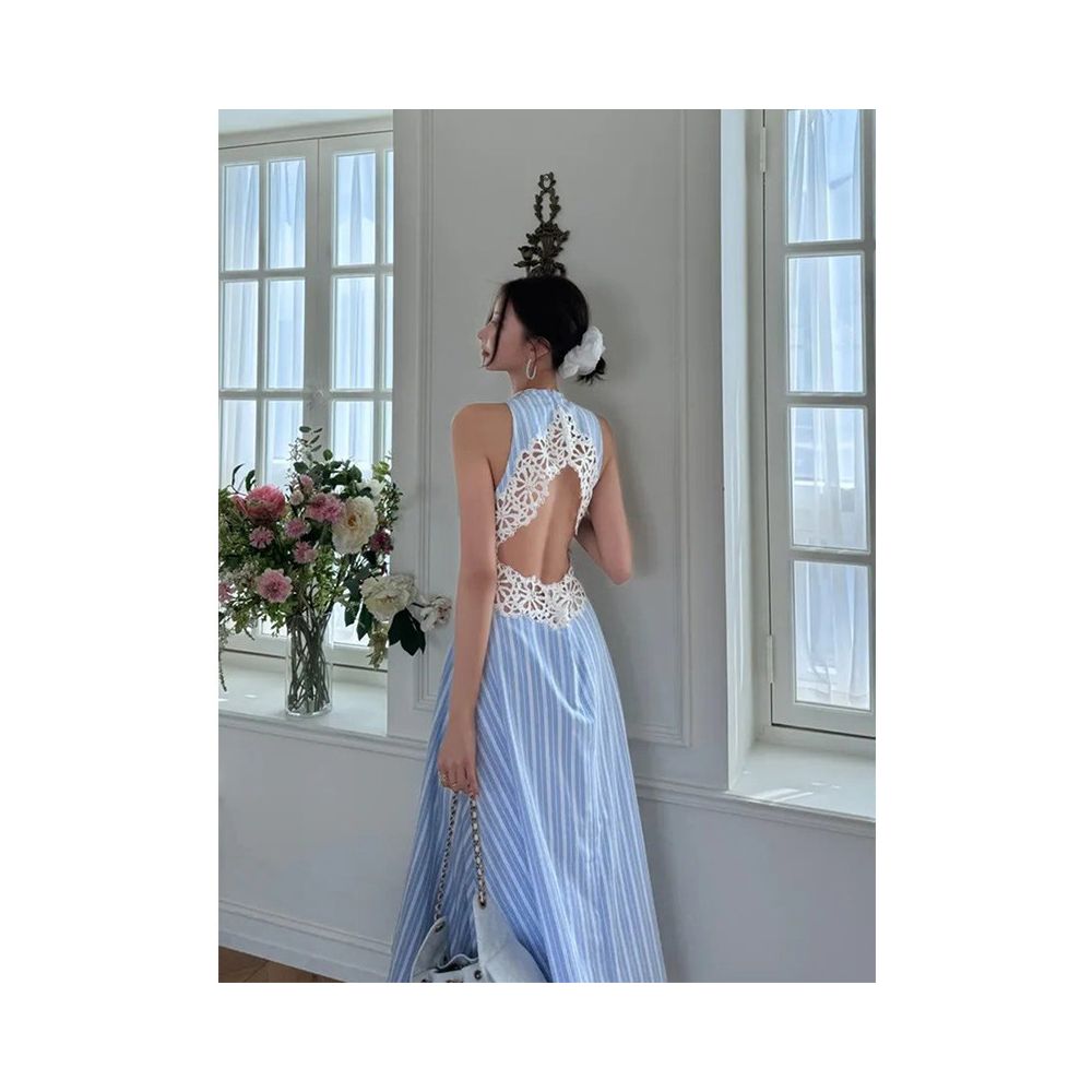 ASAYA6809 – Bluebell Lace Escape Dress 💙☁️