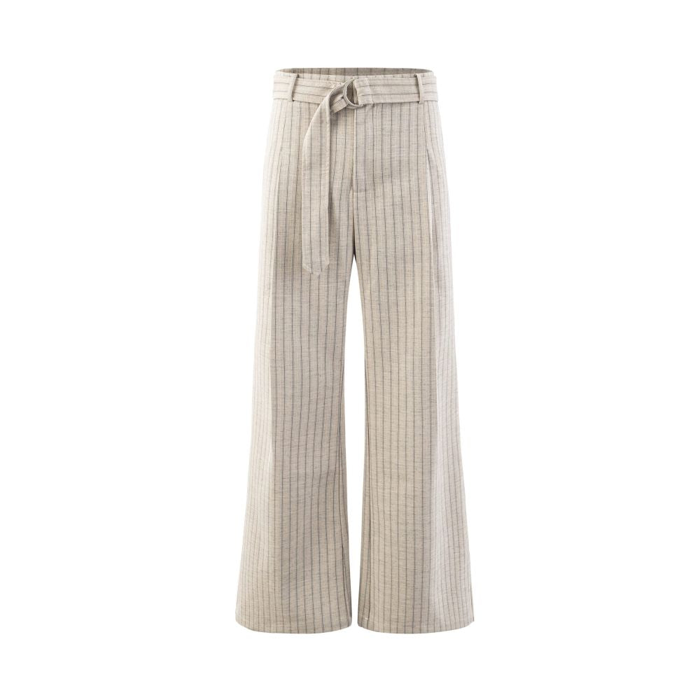 ASAYA6818 – Metropolitan Pinstripe Wide-Leg Trousers 🖤🤍