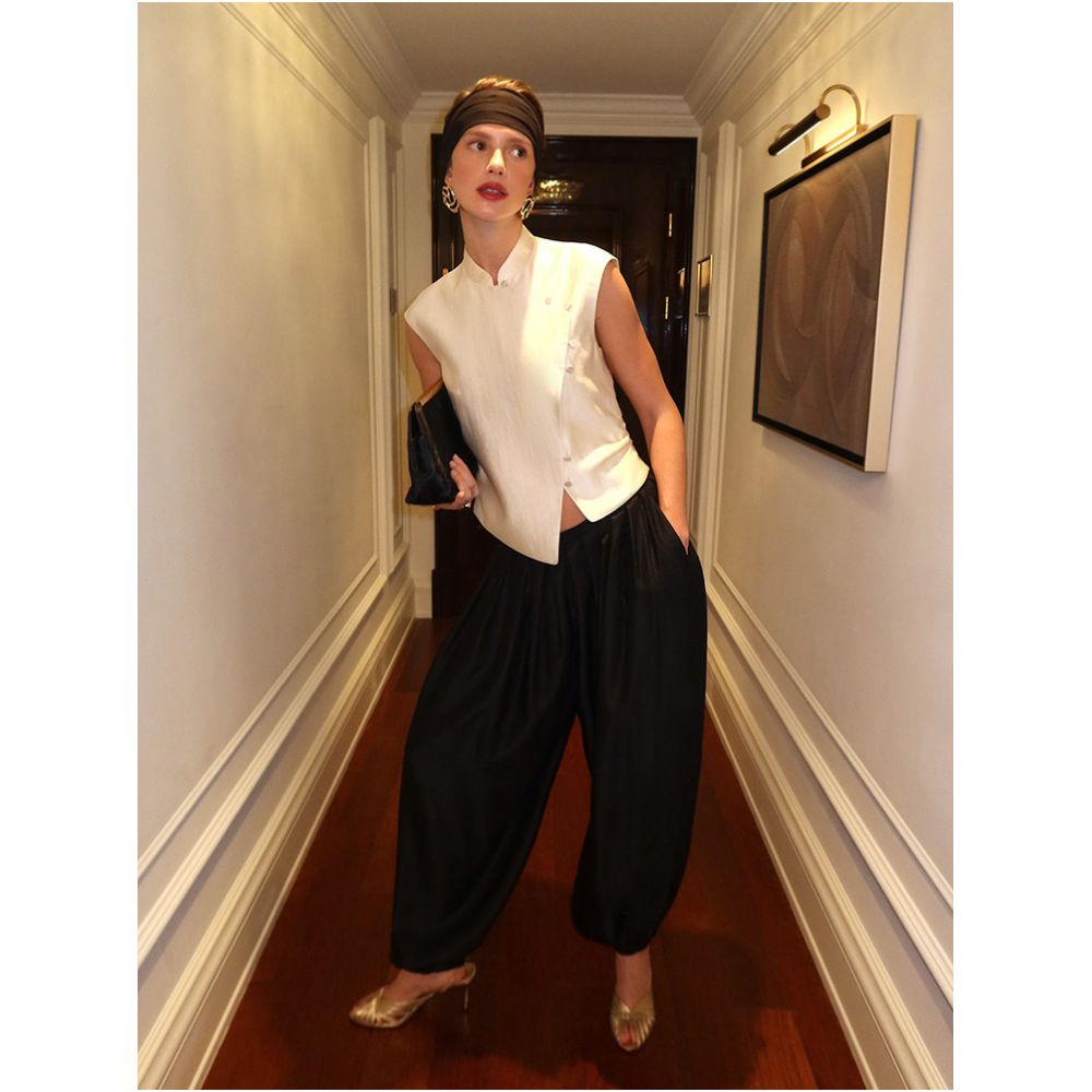 Eenkcos New Chinese Style High Waisted Lantern Pants for Women Harem Pants Loose Casual Pants High End Slimming Long Pants image 2
