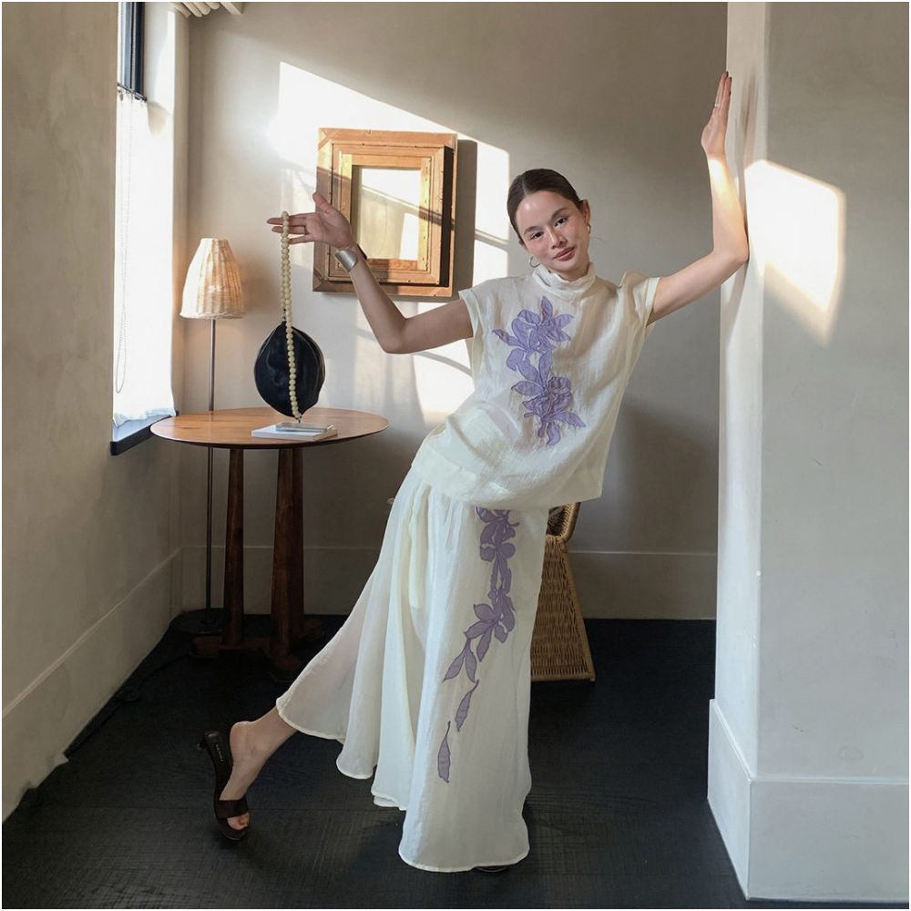 NEWOPEN 2026 Summer New Chinese Style Embroidered Elegant Sleeveless Top and Skirt Two Piece Set for Women image 0