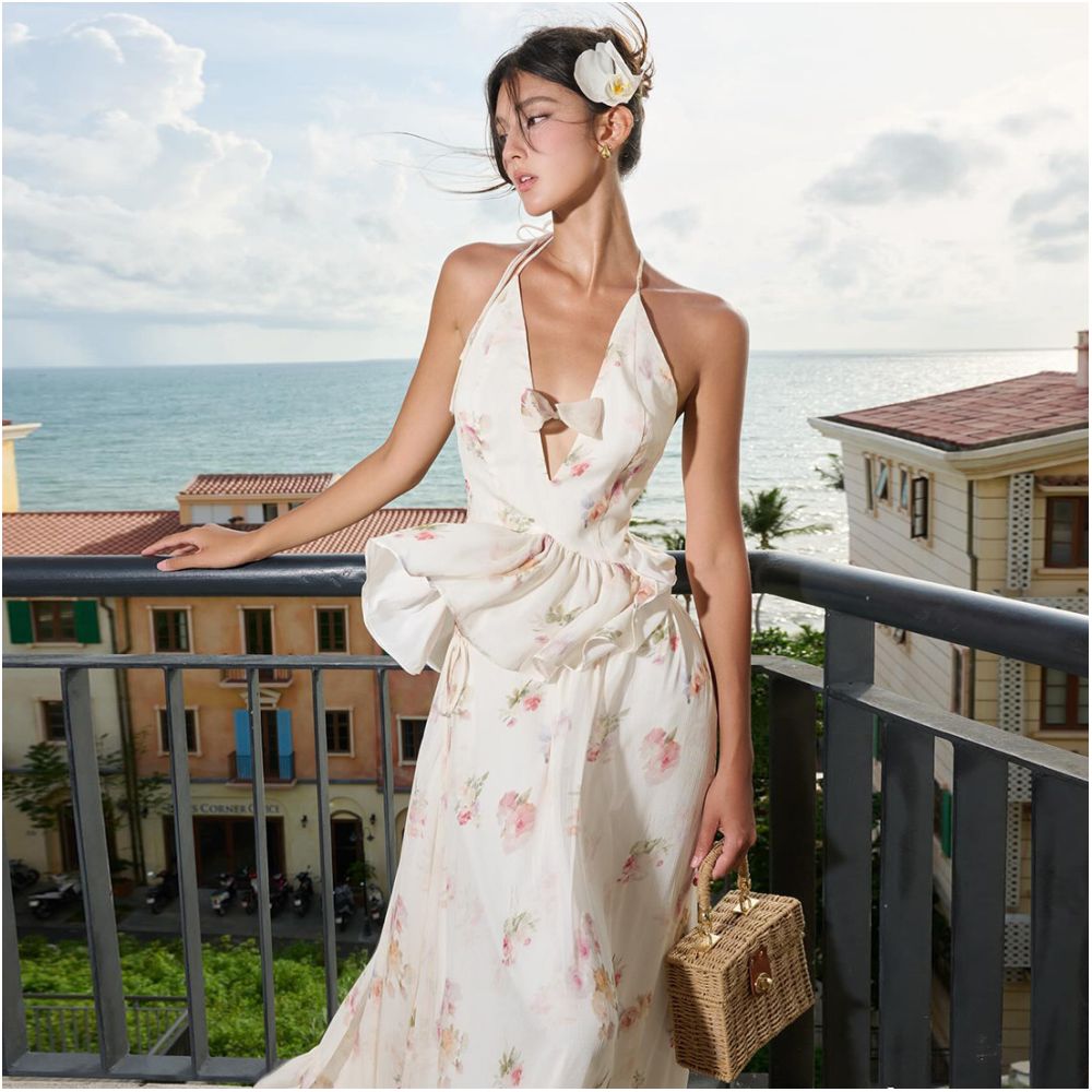 ASAYA6852 – Riviera Rose Halter Set 🌸🌊