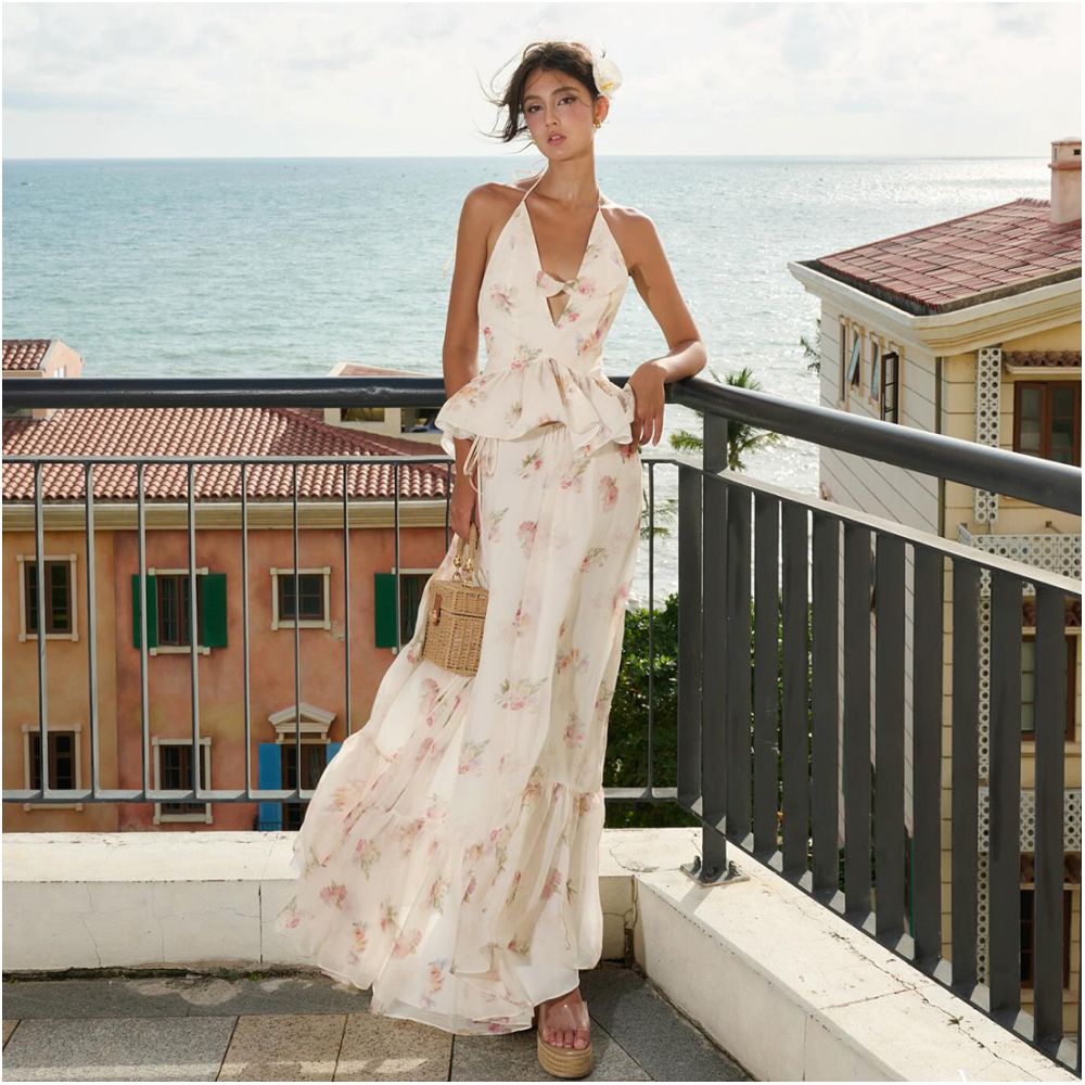ASAYA6852 – Riviera Rose Halter Set 🌸🌊