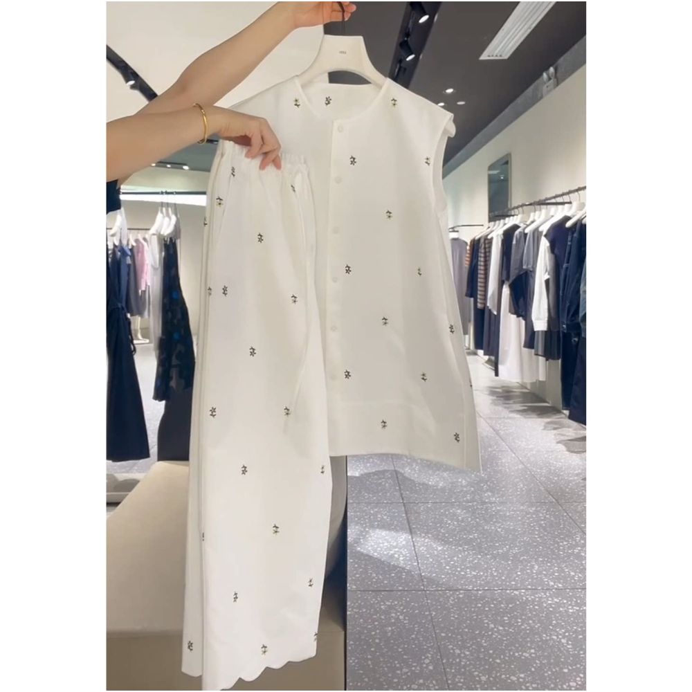 ASAYA6841 – Snow Blossom Lounge Set 🤍🌼
