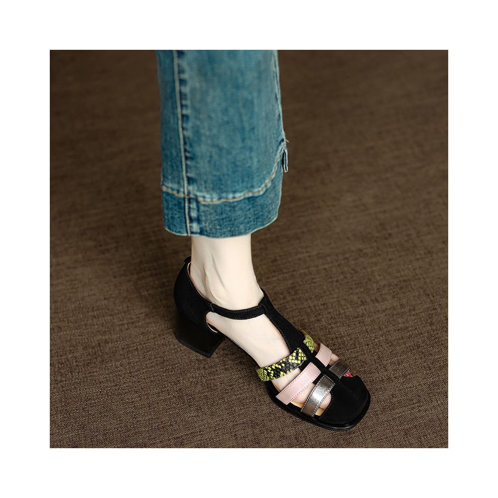 ASAYA6839 – Riviera Mosaic Mary Jane Heels 💚✨