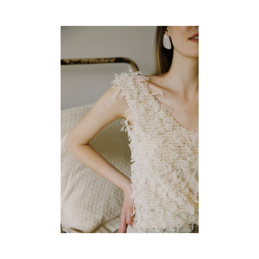 Rosebanks designer custom fabrics lace mesh tassels dreamy poetic fairy tale vest image 2