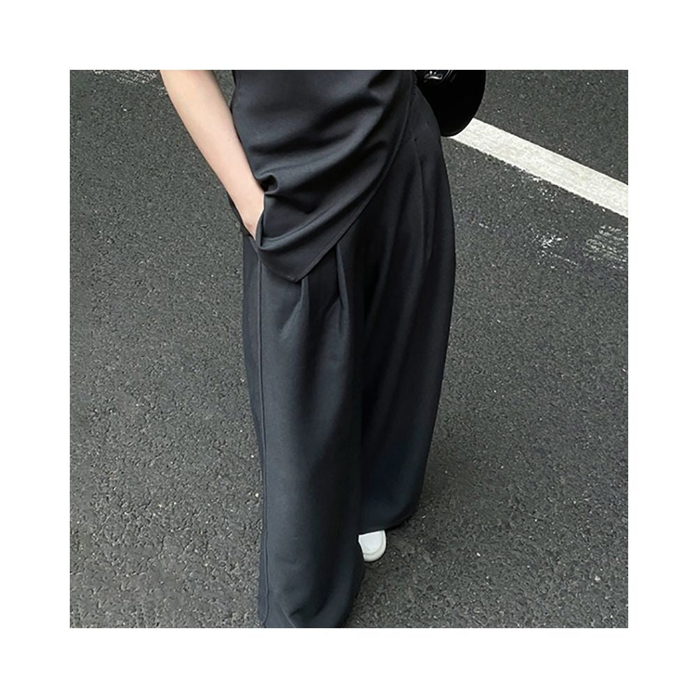 ASAYA6834 – Noir Edge Asymmetry Set 🖤✨