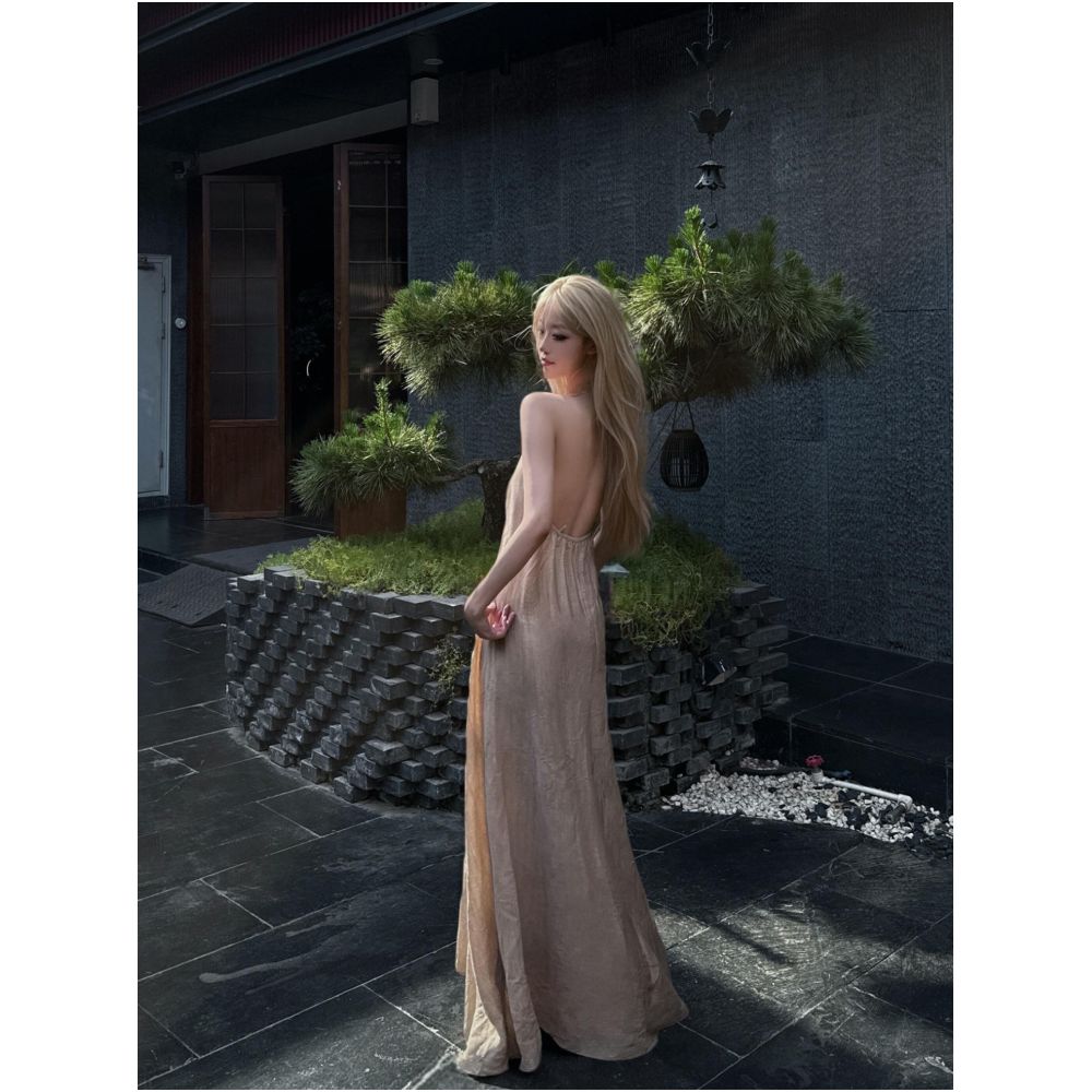 2ND STUDIOS French halter neck dress sexy backless hot girl style new summer 2026 dress for women image 2