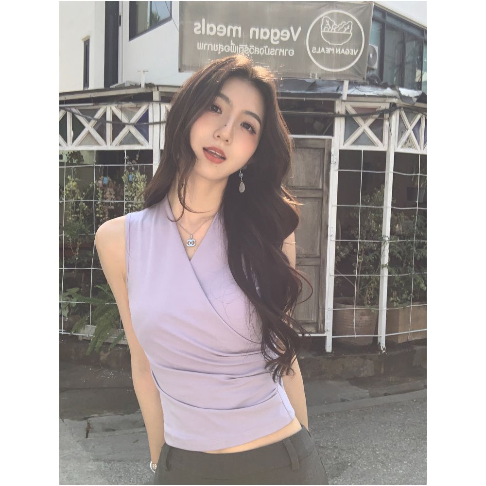 ASAYA6870 – Riviera Wrap Knit Top 💚🖤💜✨