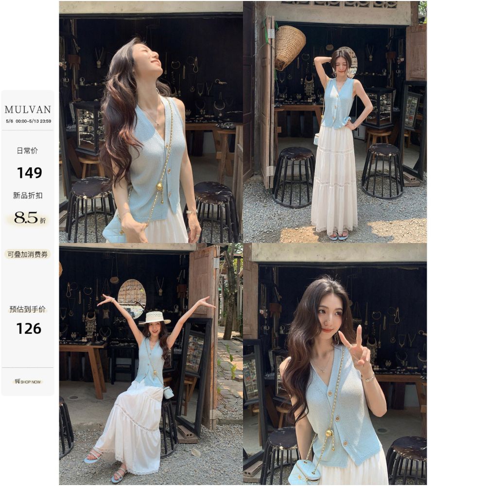 MULVAN s minimalist V neck cardigan vest inspired by poetry is a versatile layering piece for women perfect for layering image 0