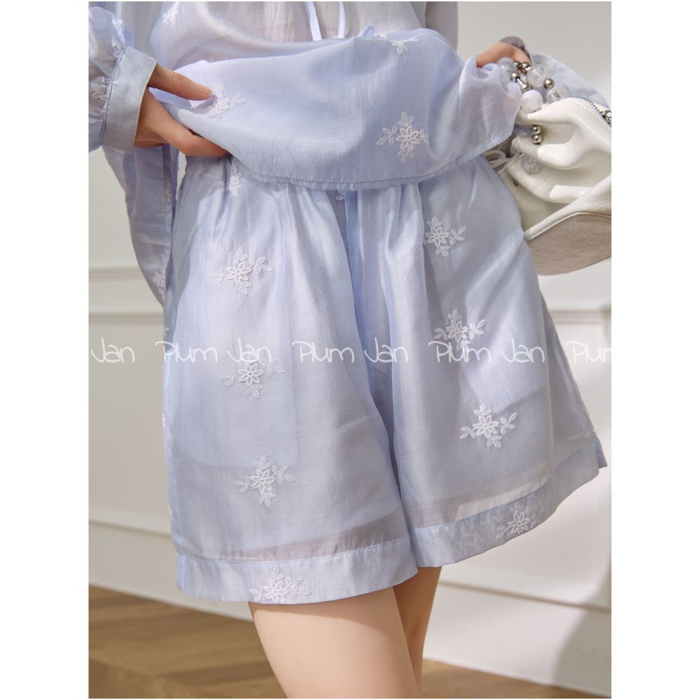 ASAYA6899 – Snowflake Whisper Lounge Set ❄️🩵☁️