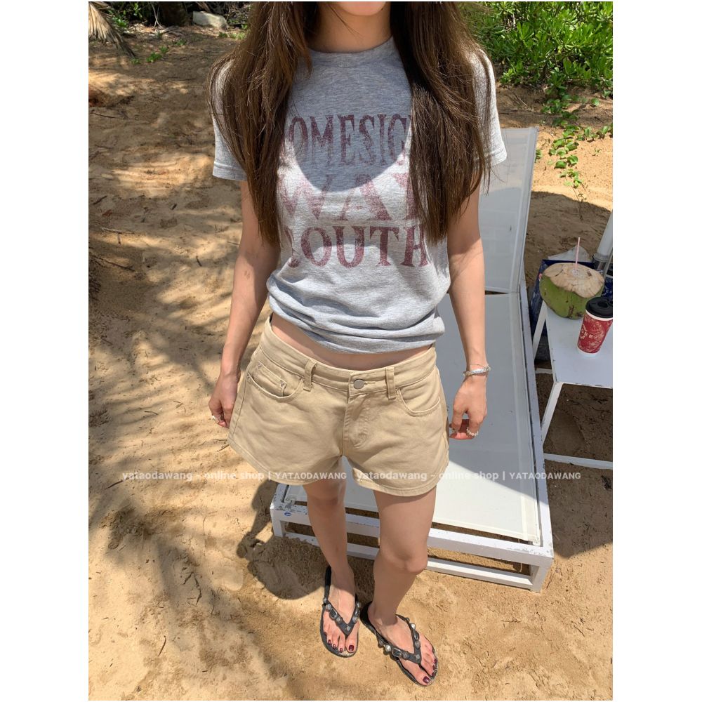 Big Dog with Braces Blues Summer Women s Clothing 2026 New Summer Pants Thin Women s Casual Shorts image 2
