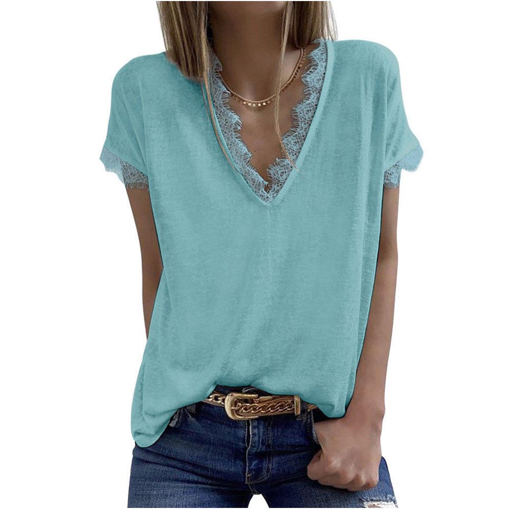 ASAYA6974 – Lace Whisper Relaxed Tee 🤍🖤✨