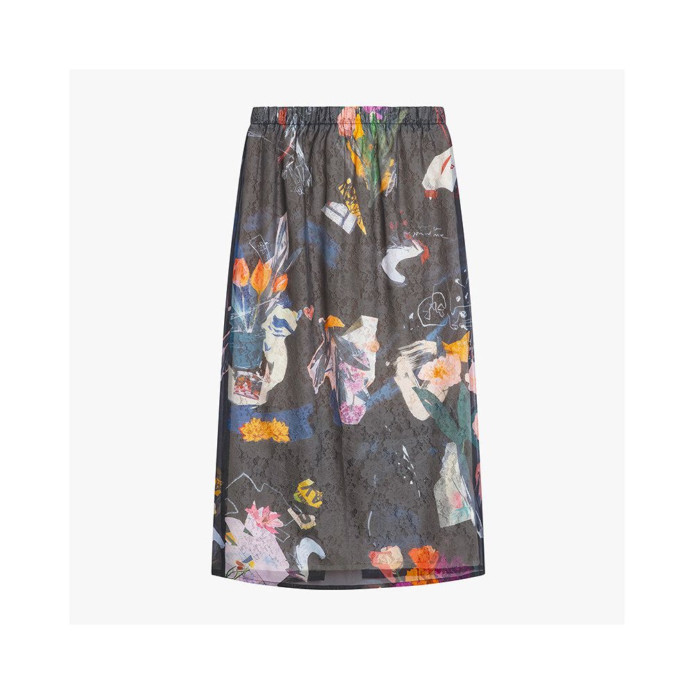 ASAYA6976 – Artistic Muse Mesh Midi Skirt 🎨🖤✨