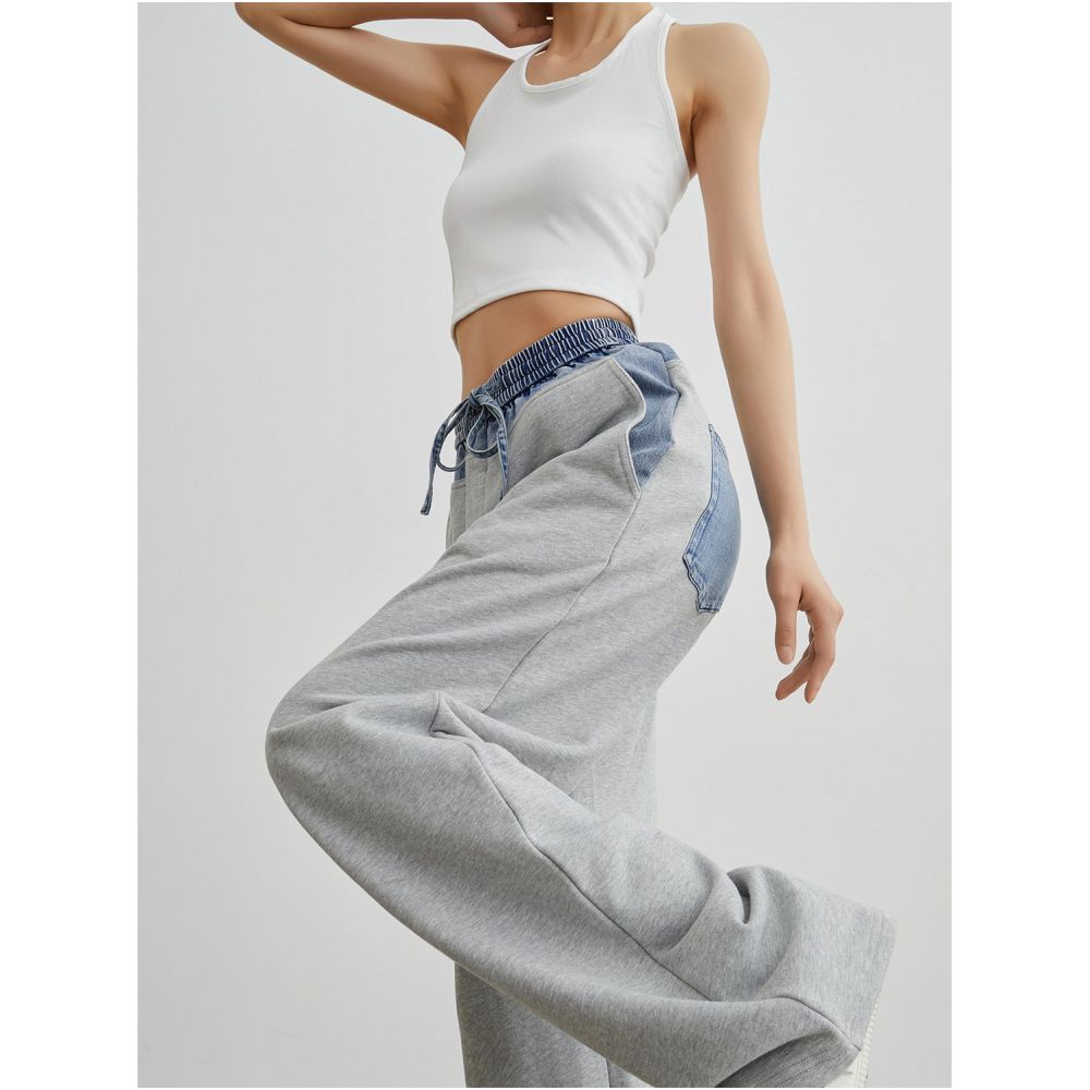 ASAYA6982 – Denim Mix Lounge Pants 👖☁️
