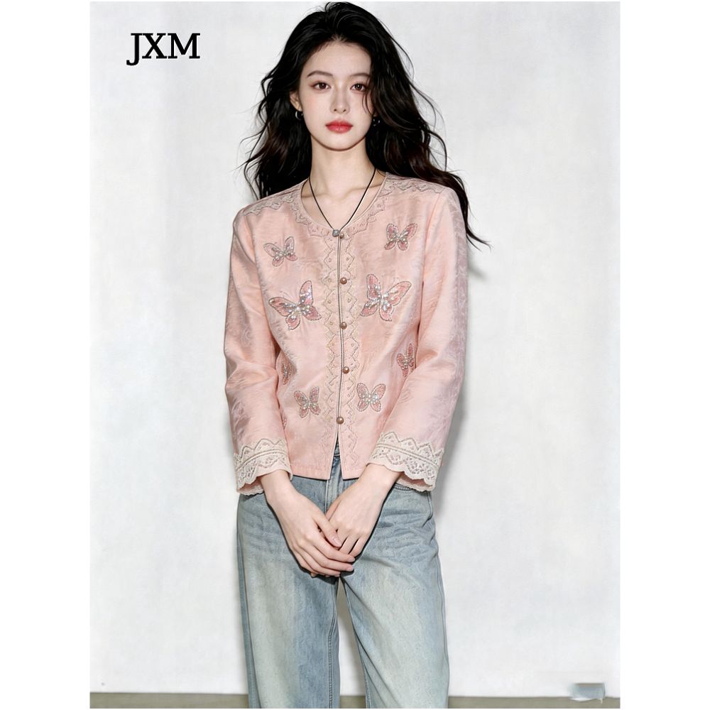 ASAYA7109 – Butterfly Bloom Embroidered Jacket 🦋🌸