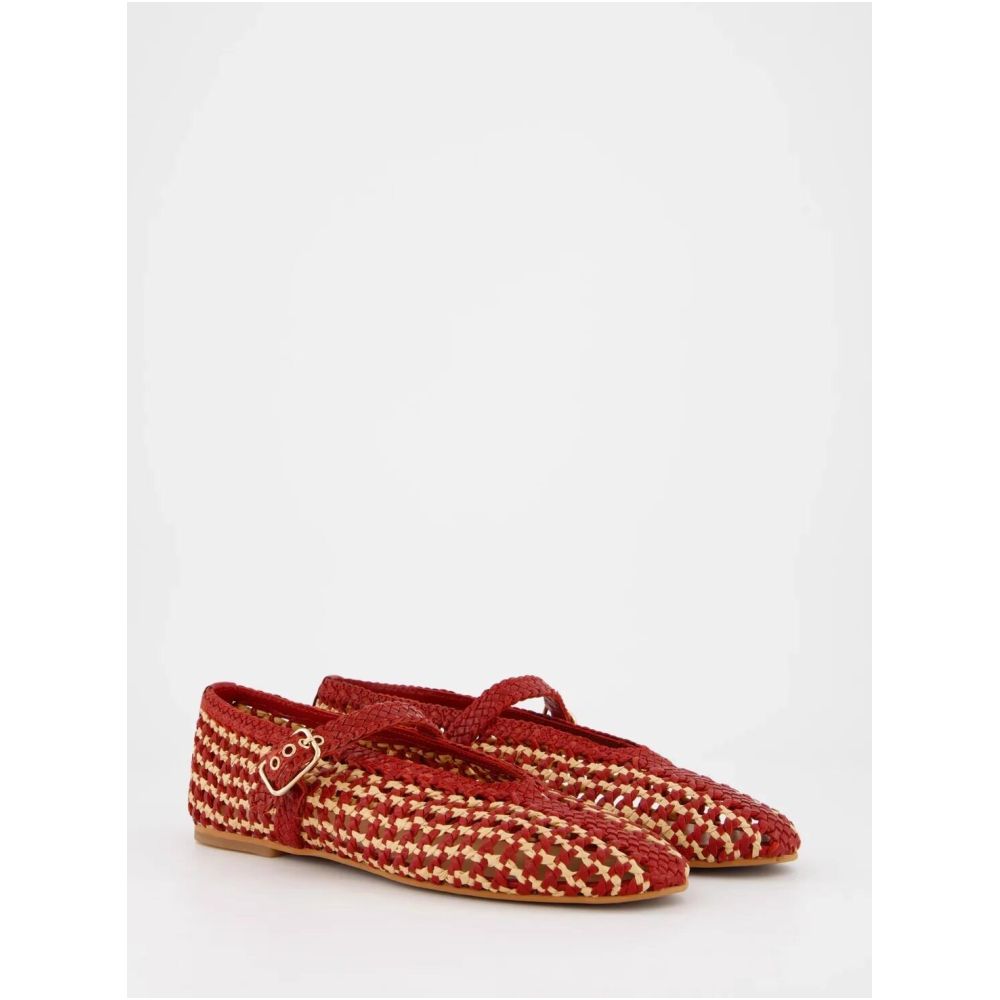 Lambskin version French hand woven hollowed out Mary Jane shoes with single buckle strap new summer style flat and versatile single shoes image 0