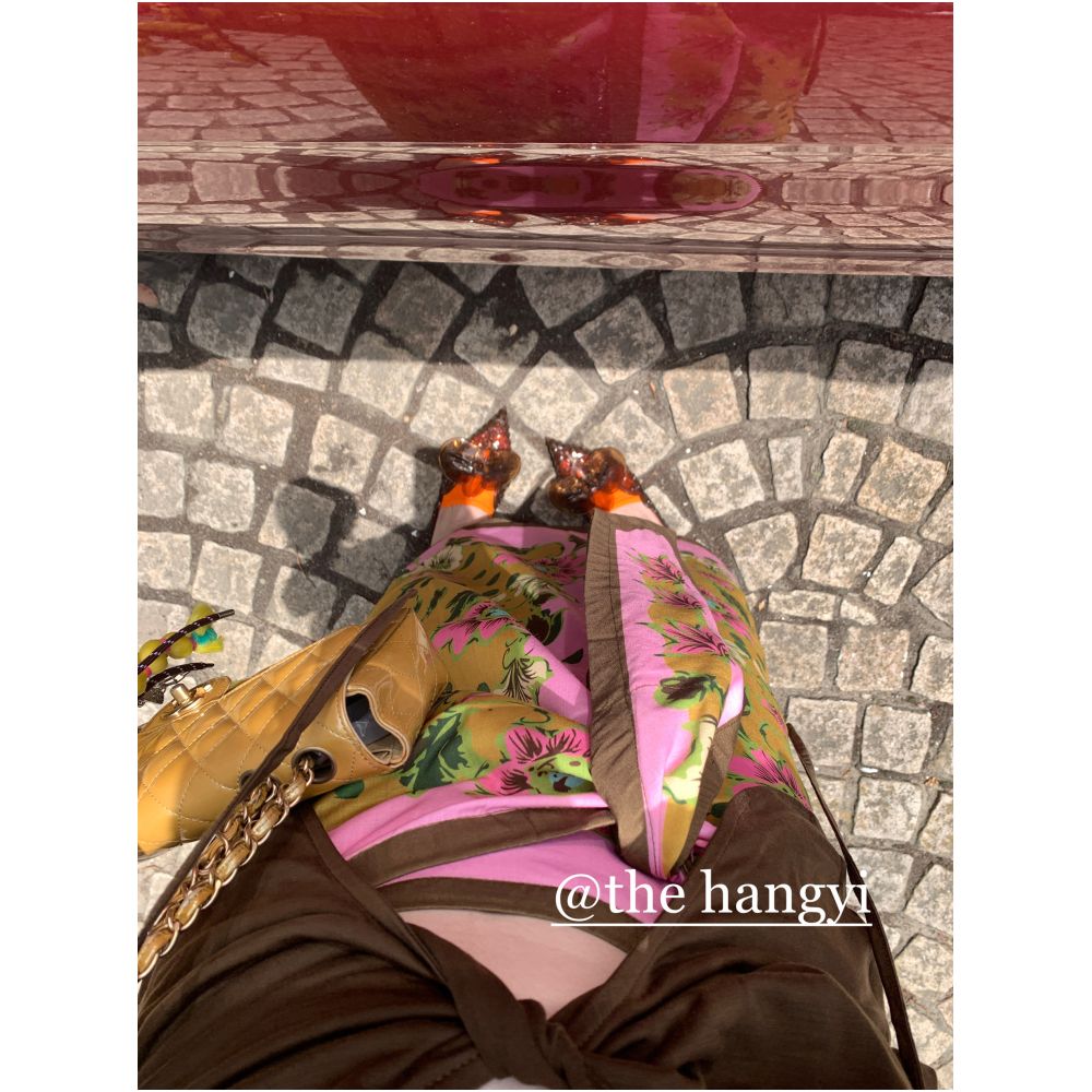 The HangYi Summer Vacation Floral Faux Two Piece Wrap Skirt French Retro Fashion Niche Skirt for Women image 0