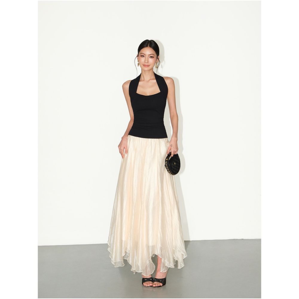 ASAYA7176 – Ethereal Whisper Maxi Skirt 🤍✨