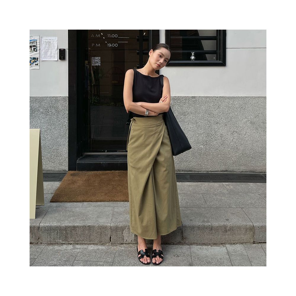 ASAYA7181 – Urban Drape Wrap Skirt Pants 🖤🌿