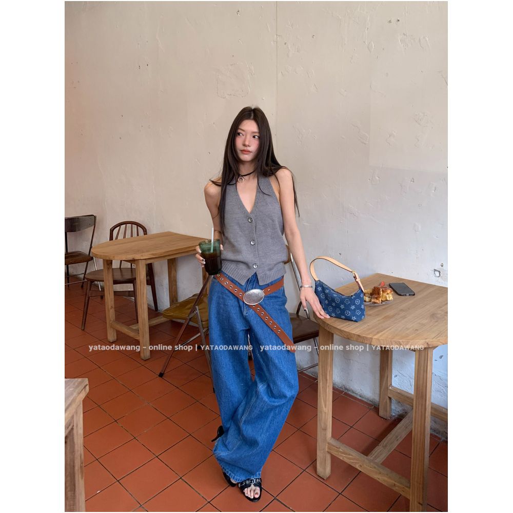 Big Dog with Braces Niu Niu s Divine Pants Long Jeans Loose Wide Leg This Year s Popular Style Pants image 0
