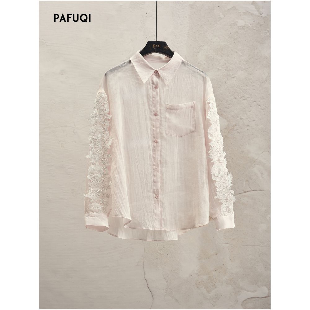 French style openwork lace trim shirt and shorts set exquisite and unique embroidered rose top new summer 2026 style image 2