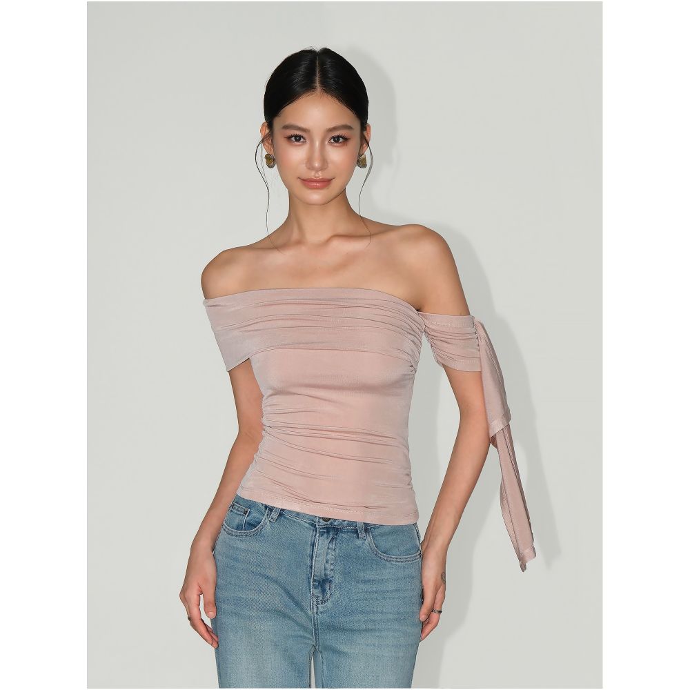 ASAYA7275 – Midnight Muse Off-Shoulder Top 🖤✨