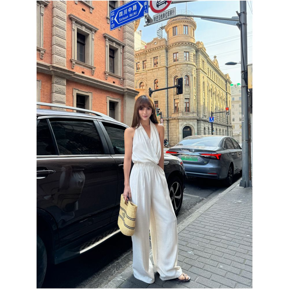 ASAYA7287 – Riviera Halter Jumpsuit 🖤🤍