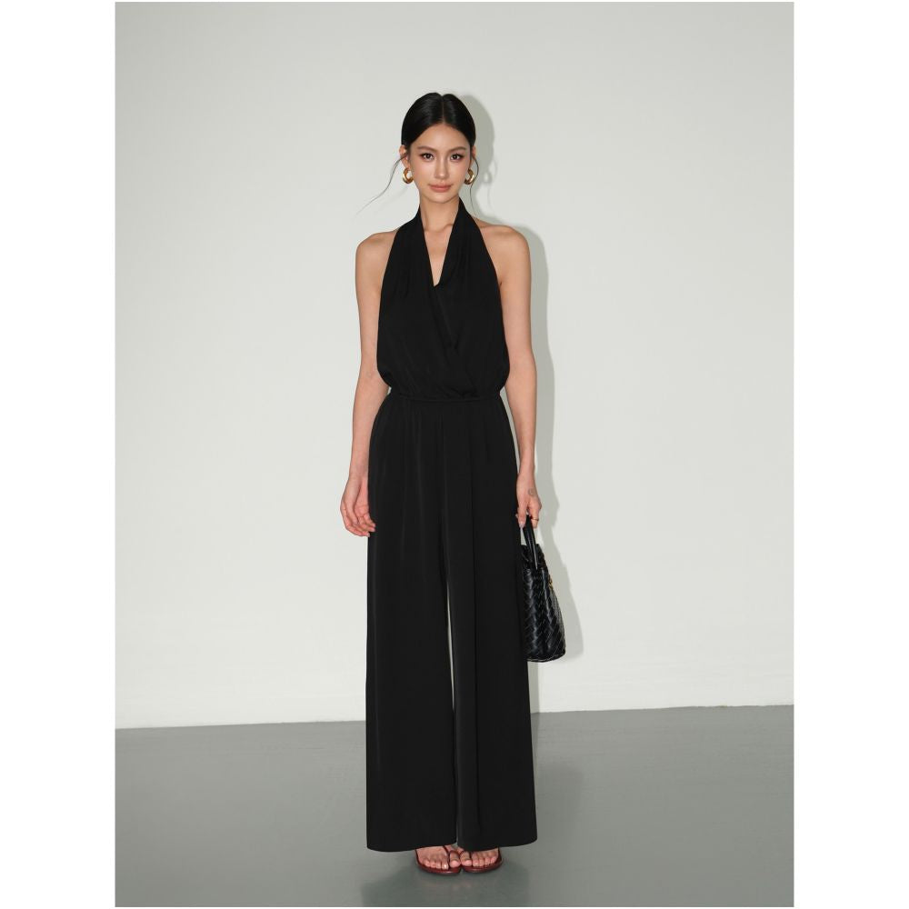 ASAYA7287 – Riviera Halter Jumpsuit 🖤🤍
