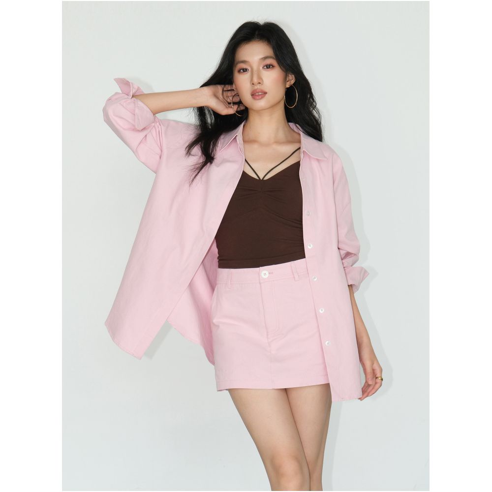 ASAYA7288 – Oxford Essential Oversized Shirt 🤍🌸