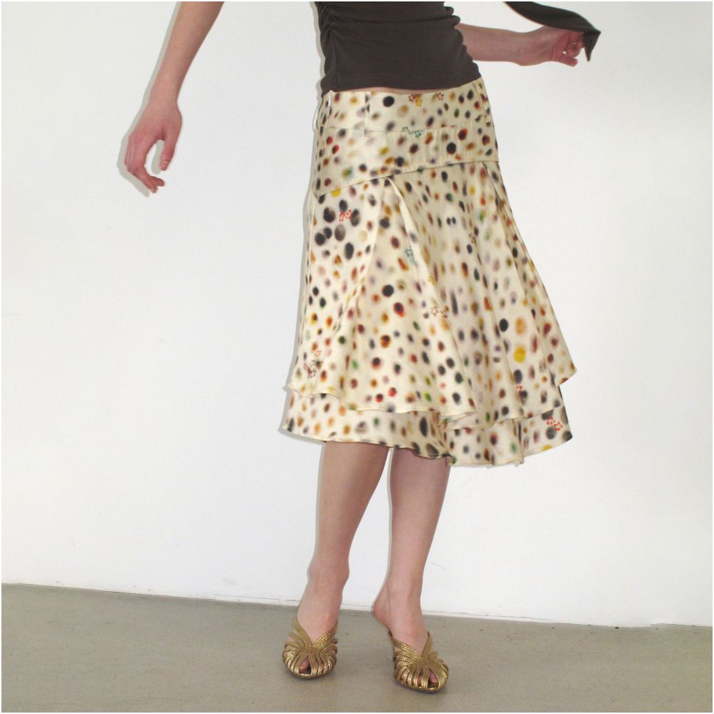 #ASAYA7293 – Impression Bloom Layered Skirt 🌼🤎