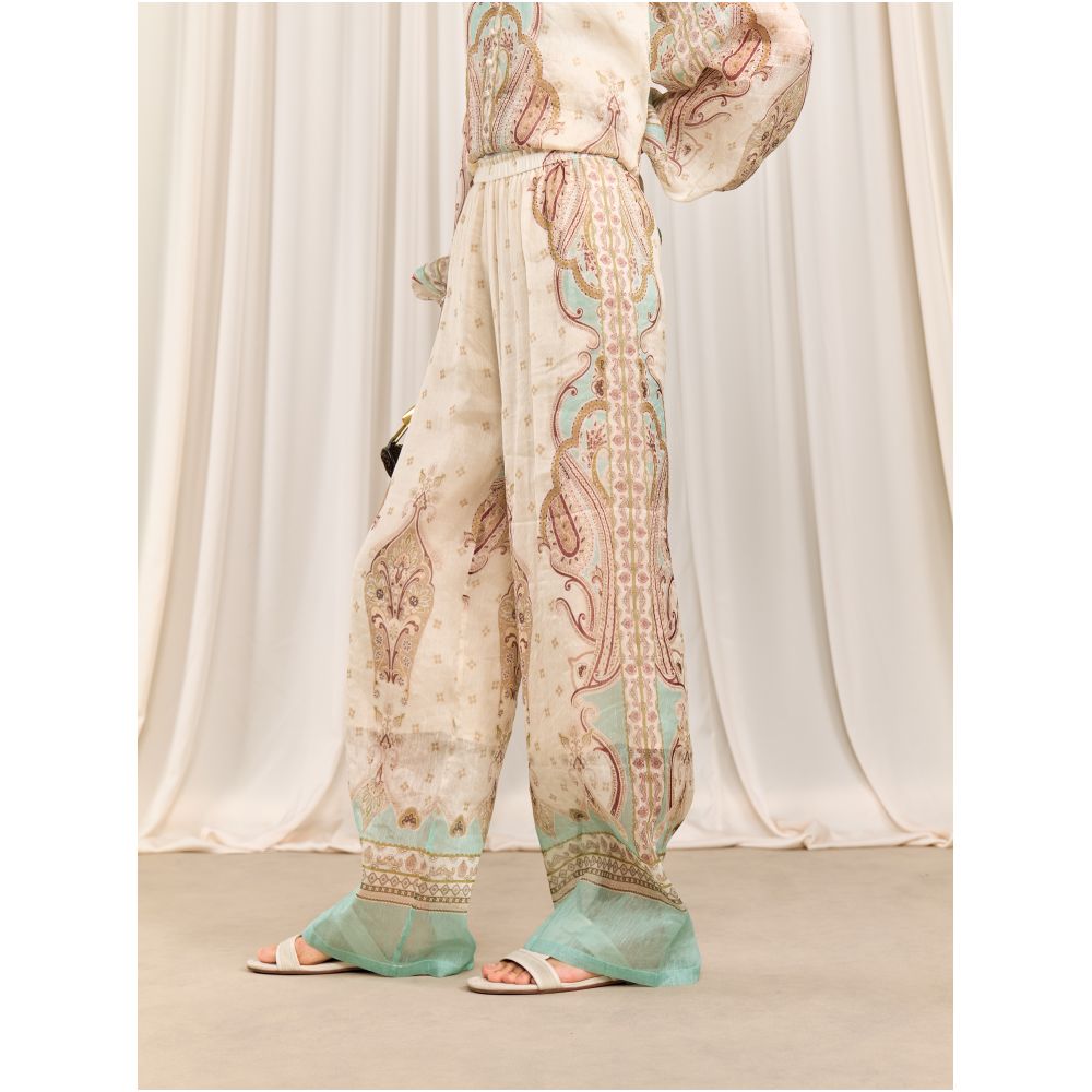 ASAYA7317 – Celeste Paisley Linen Silk Set 🌿🤍
