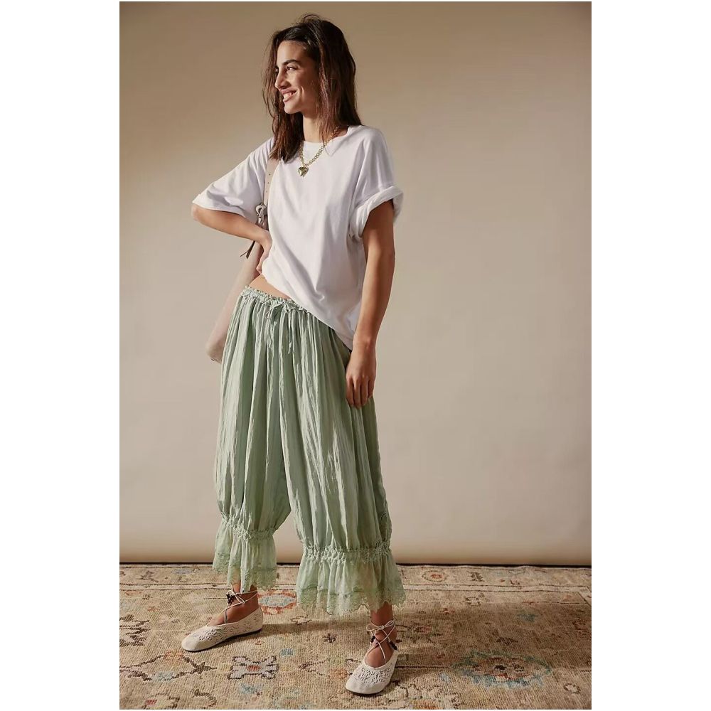 ASAYA7318 – Bohemian Lace Bloom Pants 🤍🌿