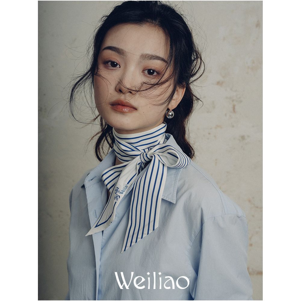 ASAYA7351 – Riviera Silk Ribbon Scarf 🎀🤍