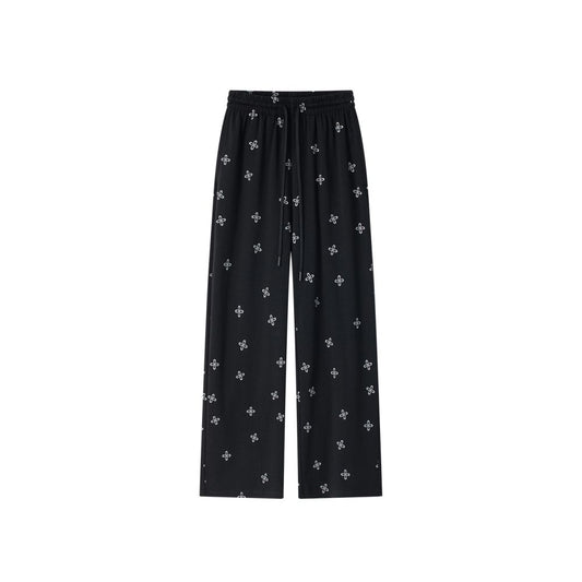 ASAYA7359 – Breezy Blossom Wide-Leg Pants 🌼🖤