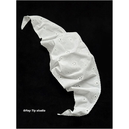 ASAYA7715 – Daisy Eyelet Cotton Scarf 🤍🌼