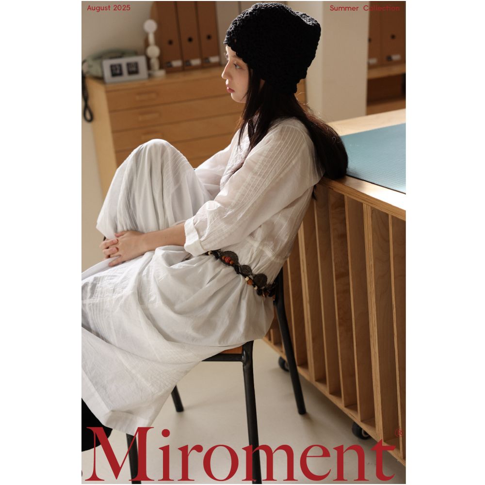 Miroment Peter Pan Thin Long staple Cotton Embroidered Mid waisted Short sleeved Dress Layerable image 2