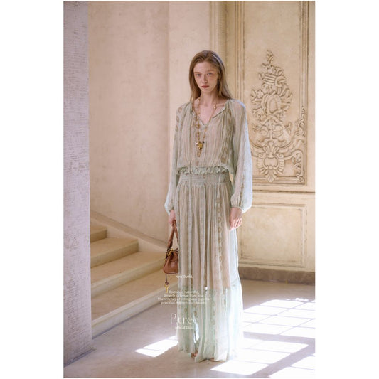 ASAYA7777 – Mint Whisper Silk Maxi Dress 🌿✨