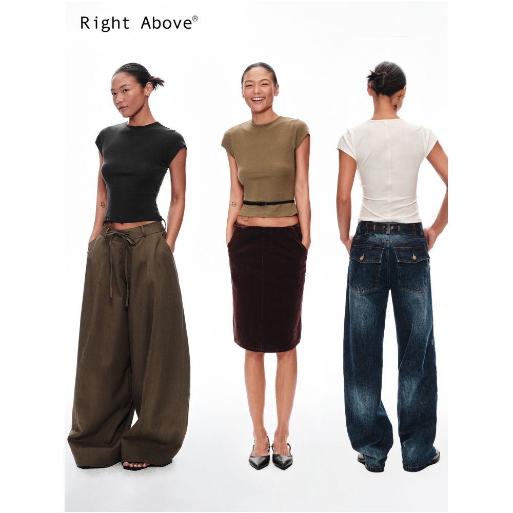 Right Above 26SS Lightweight Tencel Wool Slim Fit Basic Short Sleeve T Shirt for Summer image 1