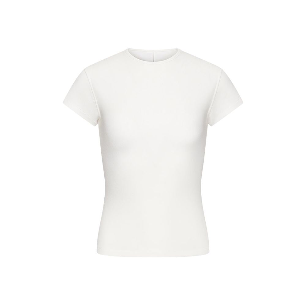 ASAYA7805 – Silky Wool Fitted Tee ✨🤎
