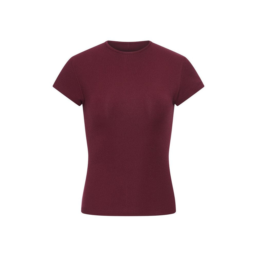 ASAYA7805 – Silky Wool Fitted Tee ✨🤎