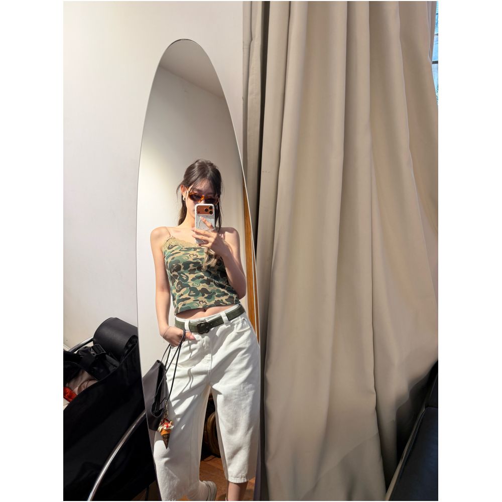 DailyDash Relaxation Rule 24H Comfortable 100 Cotton White High Street Wide Leg Lazy Casual Capri Pants image 2