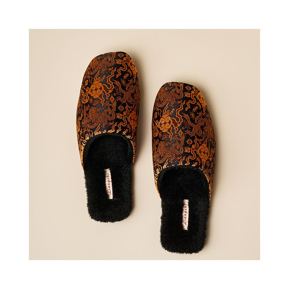 ASAYA7893 – Oriental Blossom Velvet Slippers 🌸✨ ร