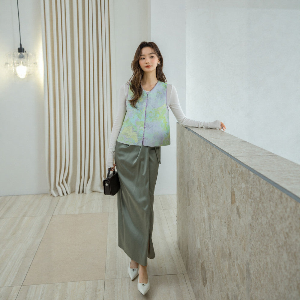National style black label old money style new Chinese style vest 2935 jacquard soft gold Chinese style sleeveless imitation Song brocade jacket image 25
