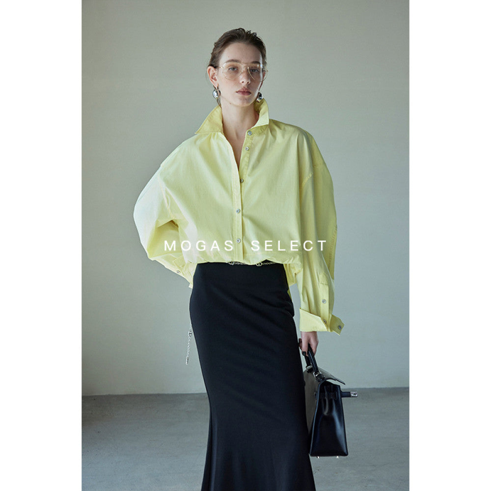 ASAYA4601 – Oversized Chic Poplin Shirt 🌼🖤