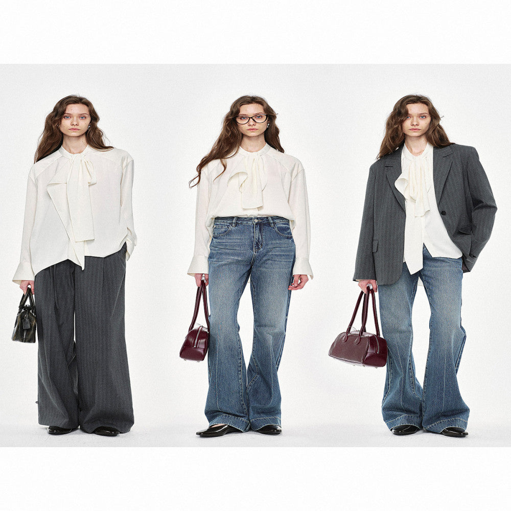 Marllen casual casual loose shirt commuting classic solid color plaid shirt top summer new women image 23