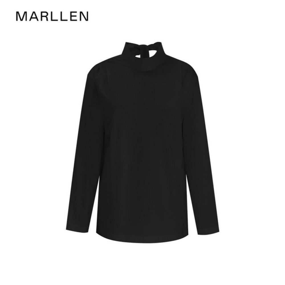 Marllen wears French retro style clothes with multiple ribbons bow ties white shirts loose casual tops for women in spring image 7
