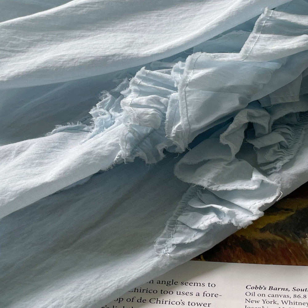 Beerkun Enjoys Hawaii 80 Thread Cotton Handmade Indian Embroidery Curled Flower Side Strap Sleeveless Top image 7