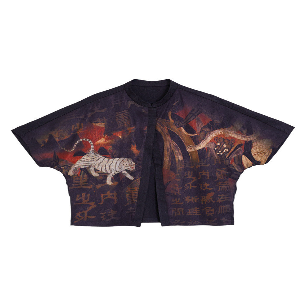 Mustard original various methods for improving Tang style cardigans bat sleeves new Chinese style tops stand up collars lightweight short jackets image 5