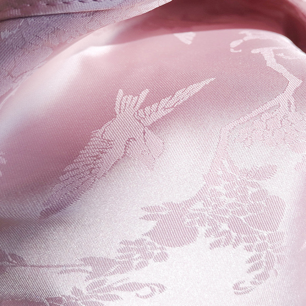 Pink retro jacquard woven satin Chinese style short jacket for women s autumn and winter new style temperament round neck new Chinese style button top image 3