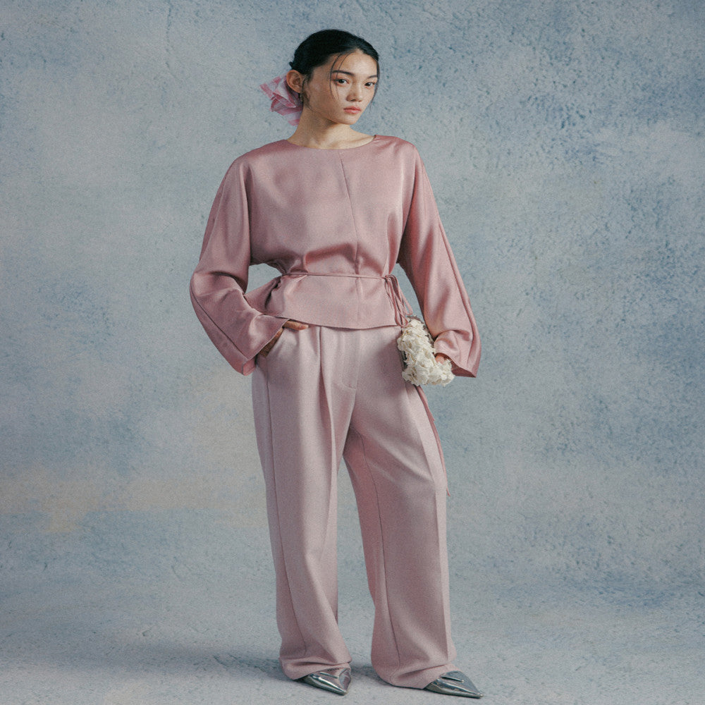 SOTHEMOS 25 Spring Fashionable Minimalist Row Style 2 Color Satin French Retro Design Long Sleeve Shirt image 3